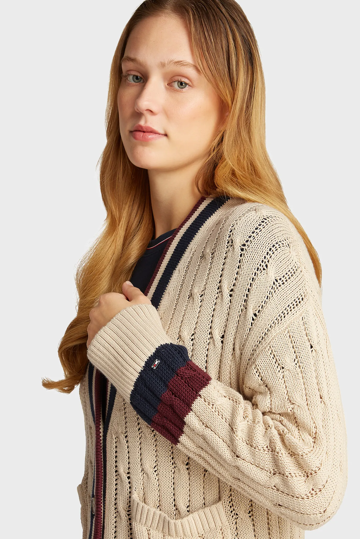 KardiganVARSITY CABLE CARDI LS V-NK 4