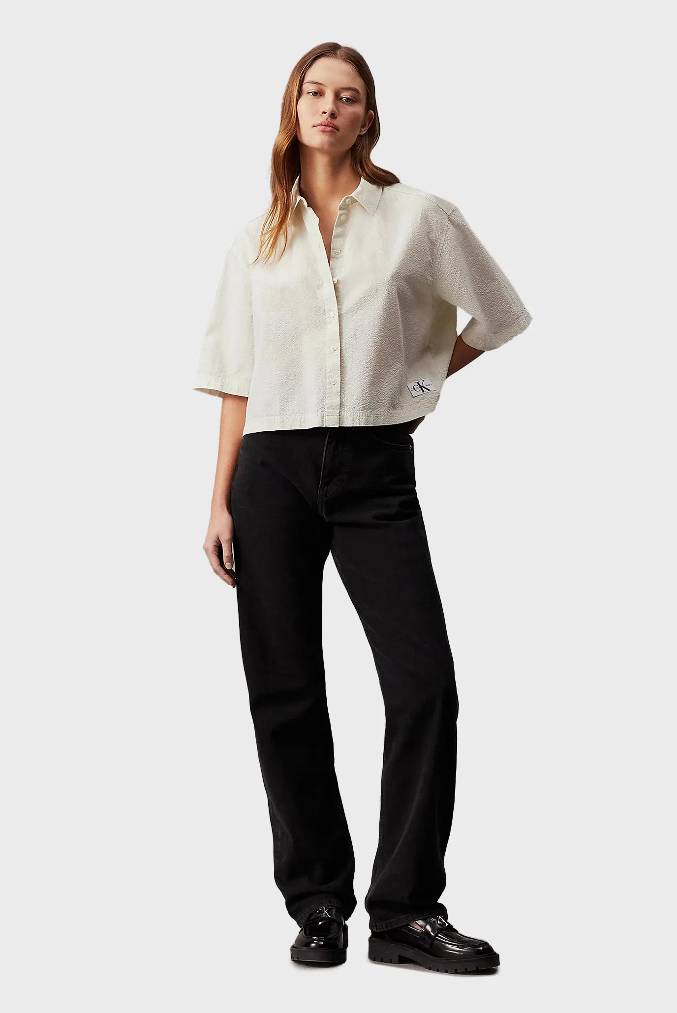 Рубашка с коротким рукавом BACK DETAIL SEERSUCKER SHIRT 3