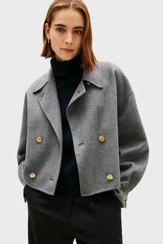 Куртка демисезонная DF WOOL GOLD BUTTON PEACOAT Tommy Hilfiger