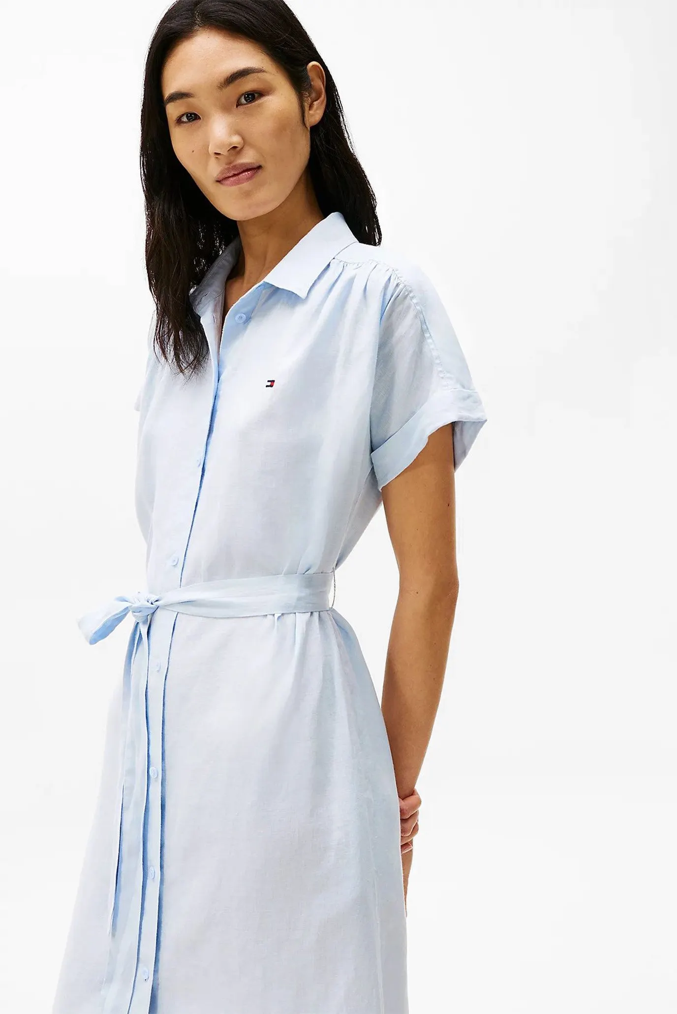 Платье ESS LINEN S S MIDI SHIRT DRESS 3