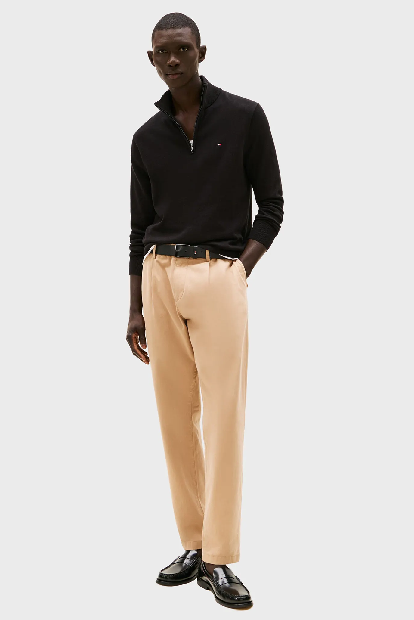 Свитер ESSENTIAL COTTON ZIP MOCK 2