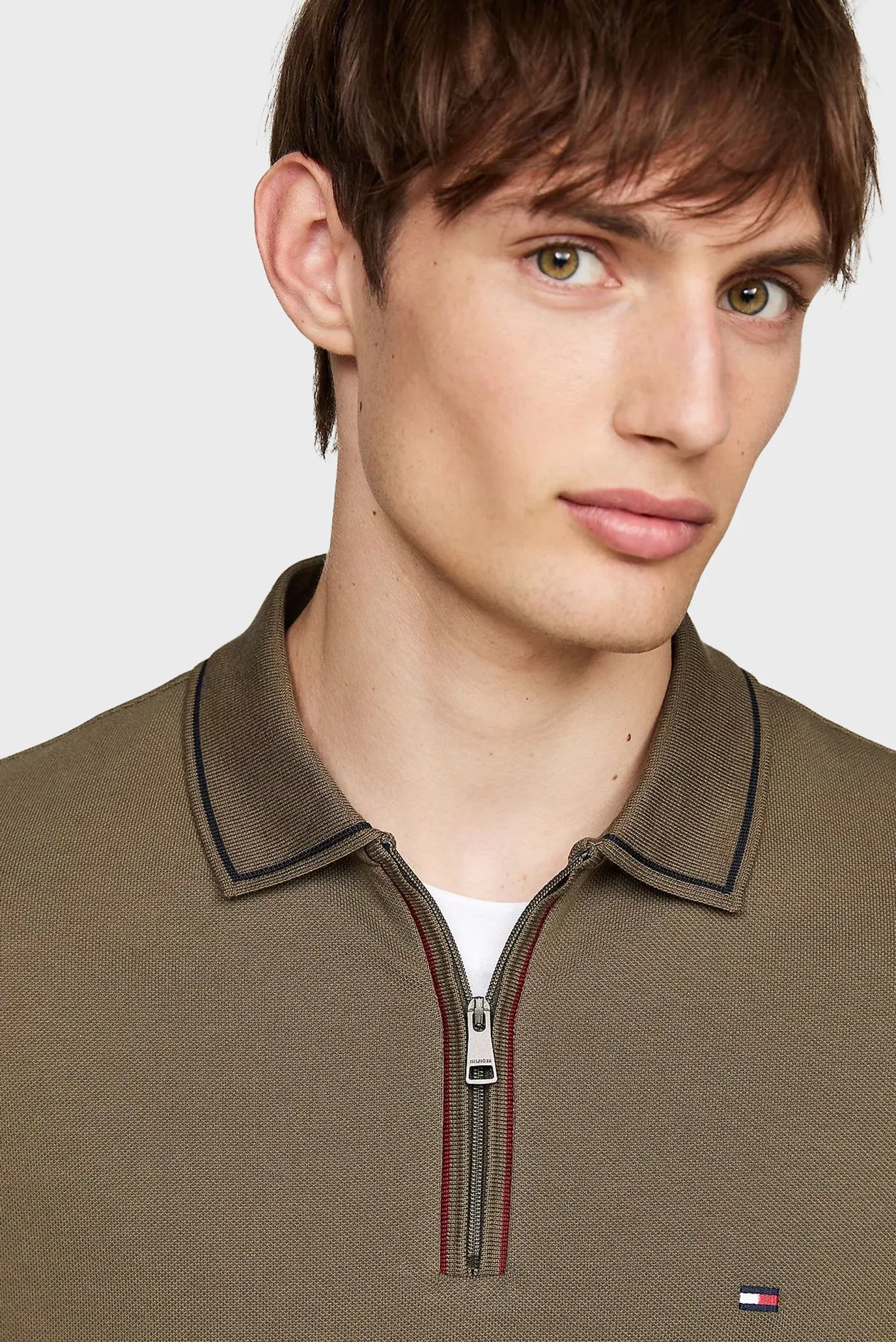 Поло с длинным рукавом LS ZIP RWB DETAIL REG POLO 4