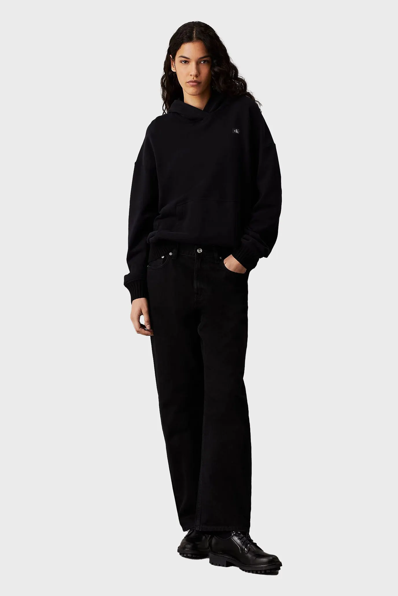 Hudi WOVEN LABEL PEACHED HOODIE 2