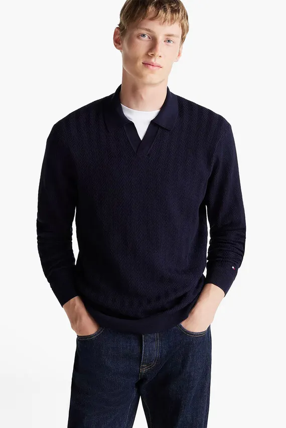 Свитер DC MERCERISED STRUCTURE L S POLO Tommy Hilfiger