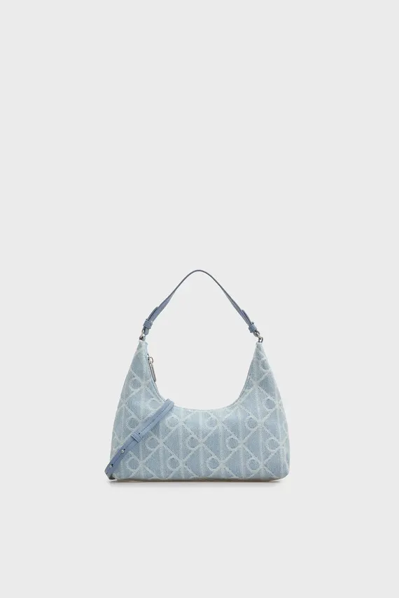 Sumka/EMBLEM AOP DENIM SHOULDER BAG Calvin Klein