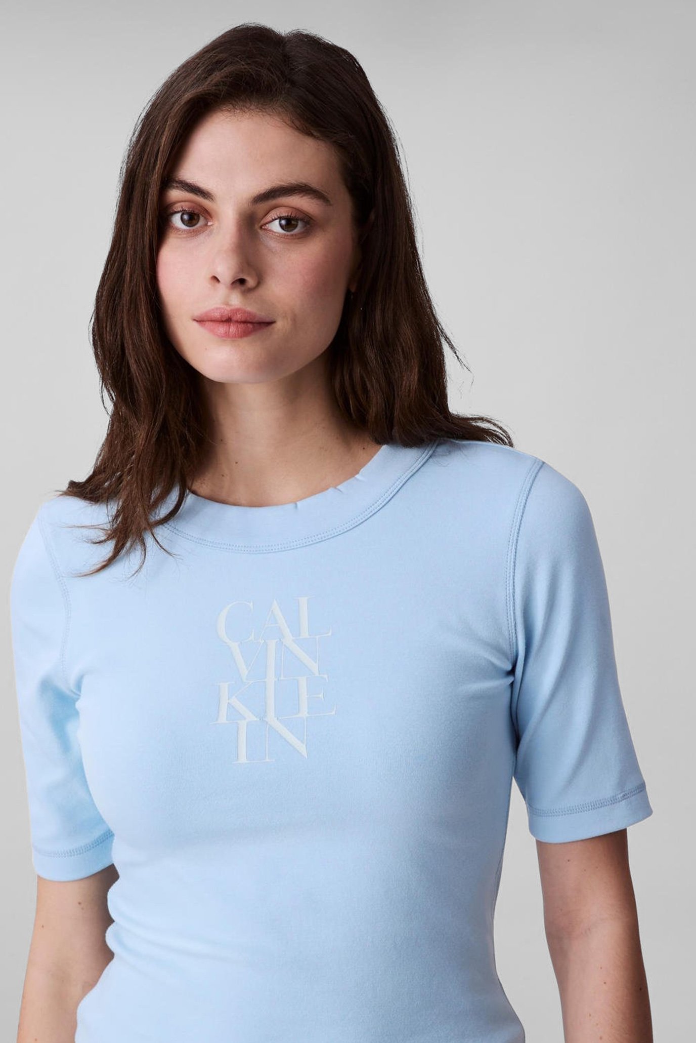 Futbolka SS COTTON 1X1 RIB LOGO TEECalvin Klein Jeans Futbolka SS COTTON 1X1 RIB LOGO TEE 5