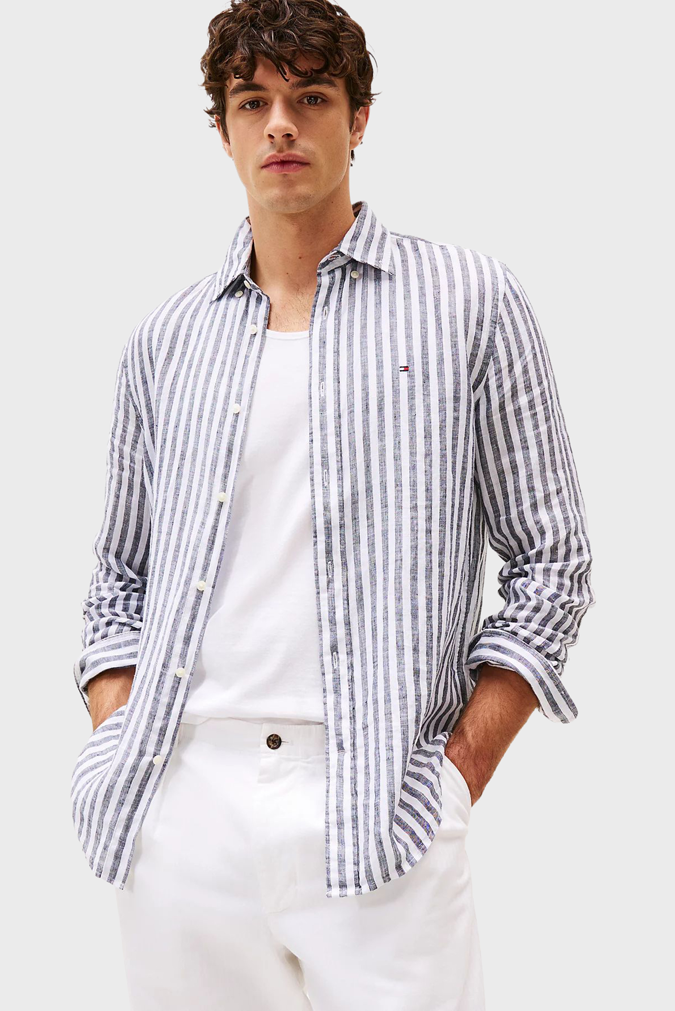 Ko'ylak LINEN ESSENTIAL STRIPE RF SHIRT 1