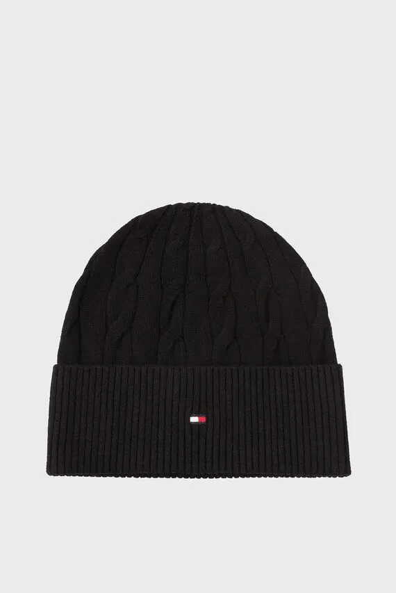 Шапка TH FLAG CABLE KNIT BEANIE Tommy Hilfiger