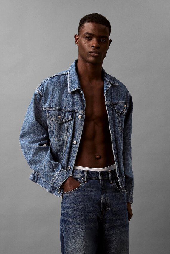 Jins kurtka 90S MARQUEE AOP TRUCKER Calvin Klein Jeans Jins kurtka 90S MARQUEE AOP TRUCKER Calvin Klein Jeans