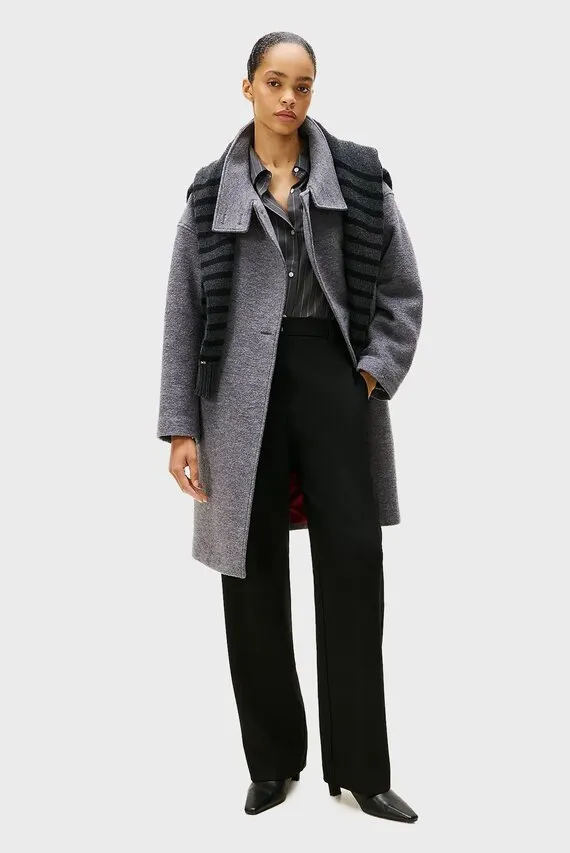 Пальто WOOL TEXTURE REG FUNNEL NK COAT Tommy Hilfiger