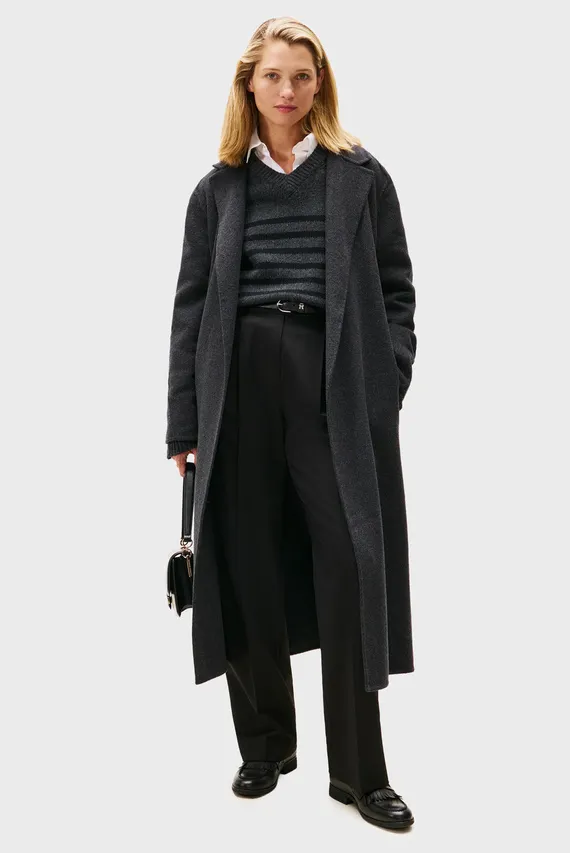 Пальто DF WOOL REG BELTED MAXI COAT Tommy Hilfiger