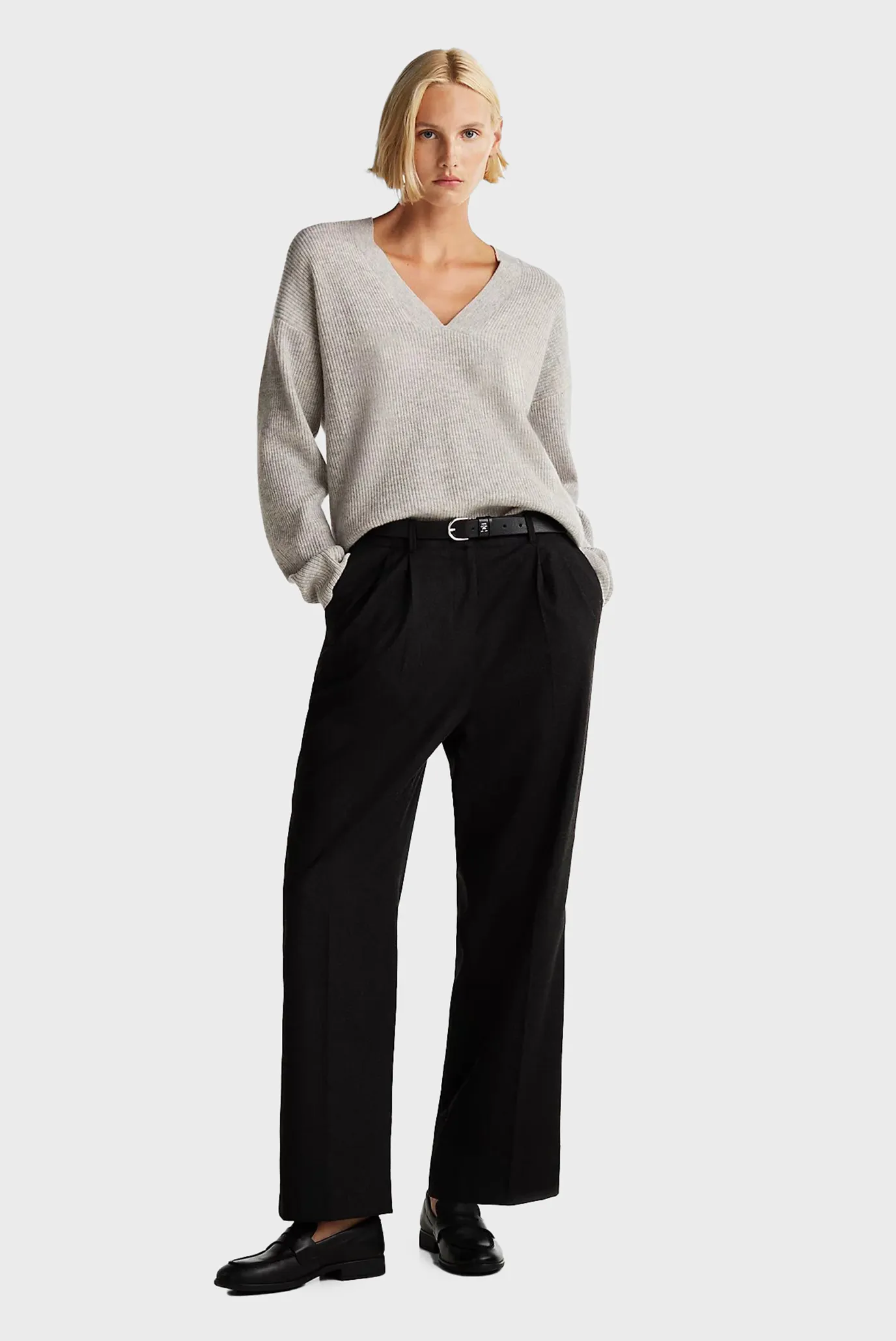 Ishton SOFT WOOL MIX RELAXED STR PANT 2