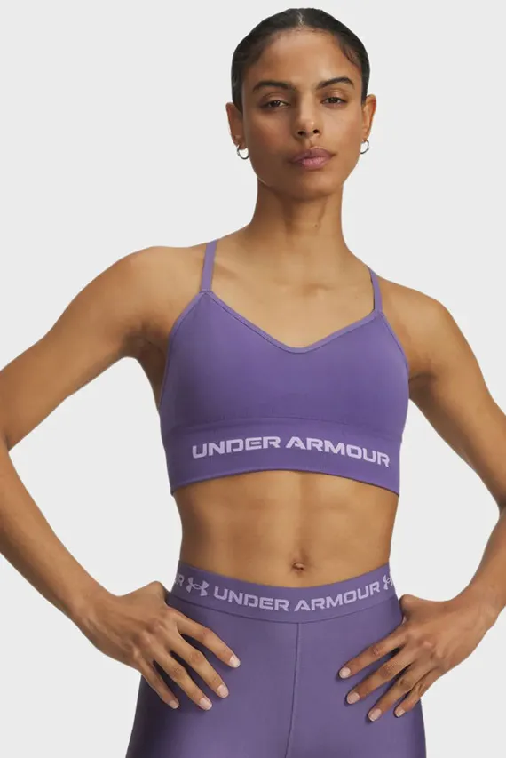 Top/Vanish Seamless Low Bra-PPL Under Armour