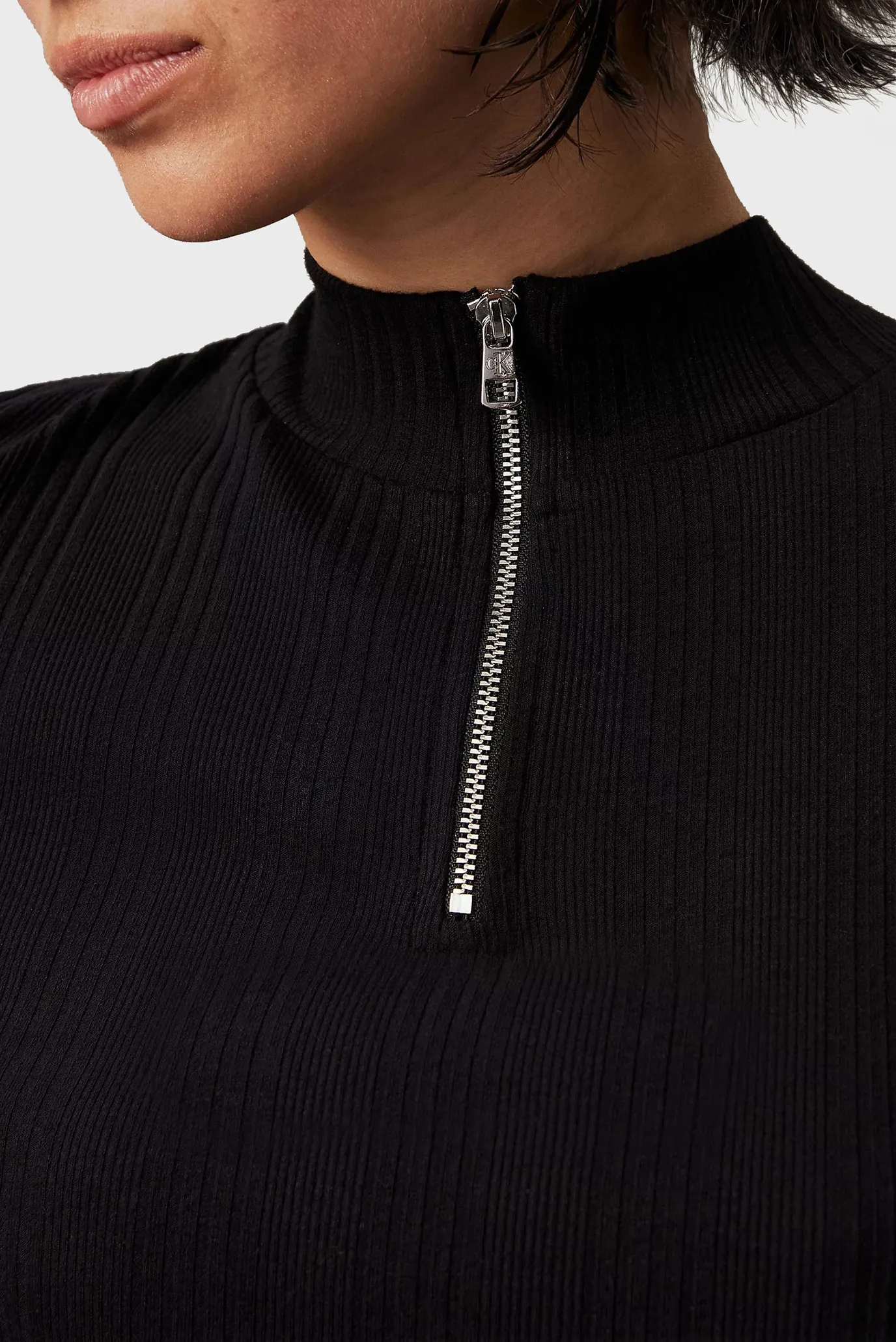 Платье VARIEGTAED RIB HALF ZIP LS DRESS 2