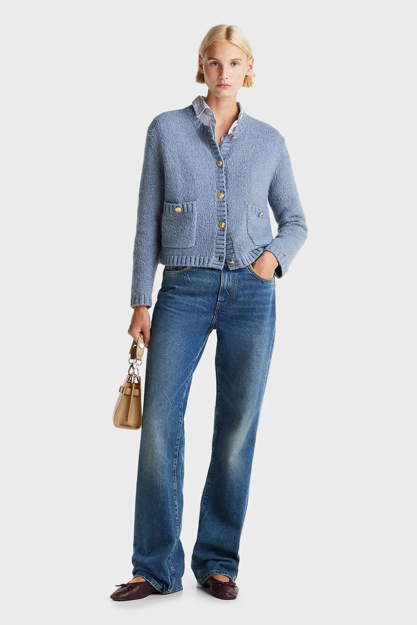 KardiganTEXTURED GOLD BUTTON LADY JACKET 2