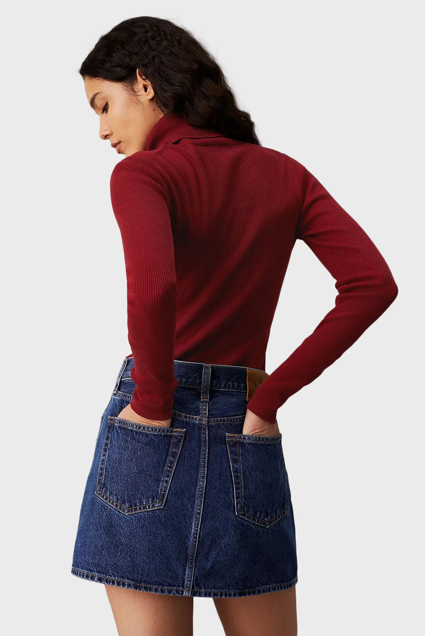 Гольф/WOVEN LABEL ROLL NECK SWEATER 3