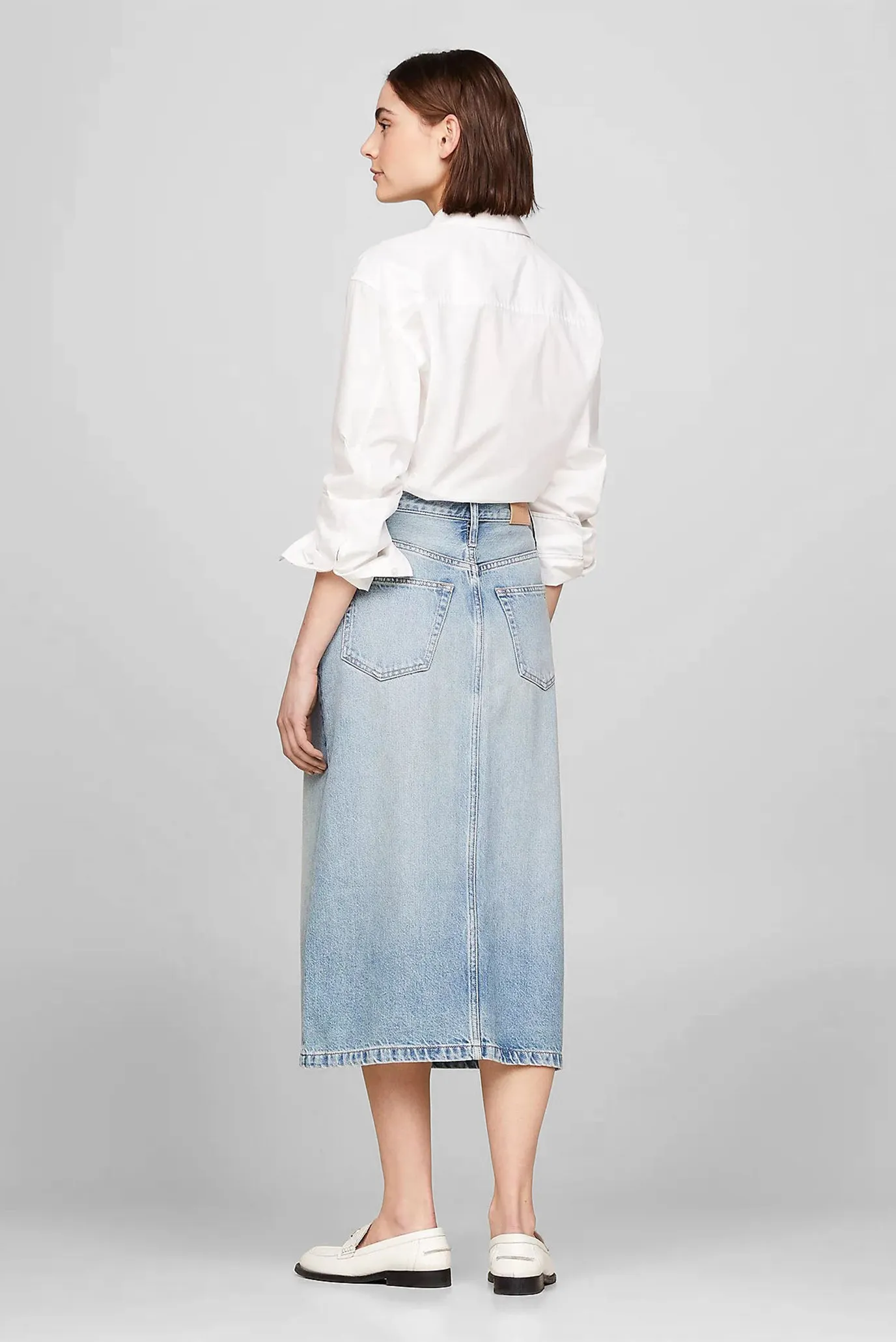 Юбка DNM MIDI STRAIGHT SKIRT HW ASH 3