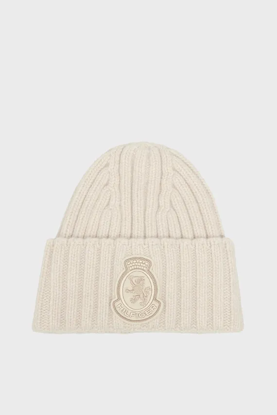 Shapka TH CREST FLUFFY BEANIE Tommy Hilfiger