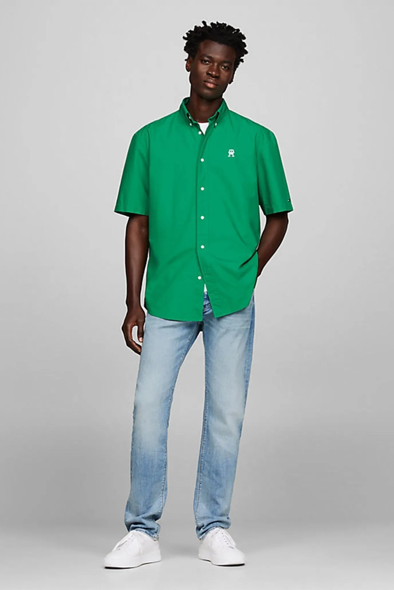 Yengi kalta ko'ylak MONOGRAM SOLID SHIRT S S 2