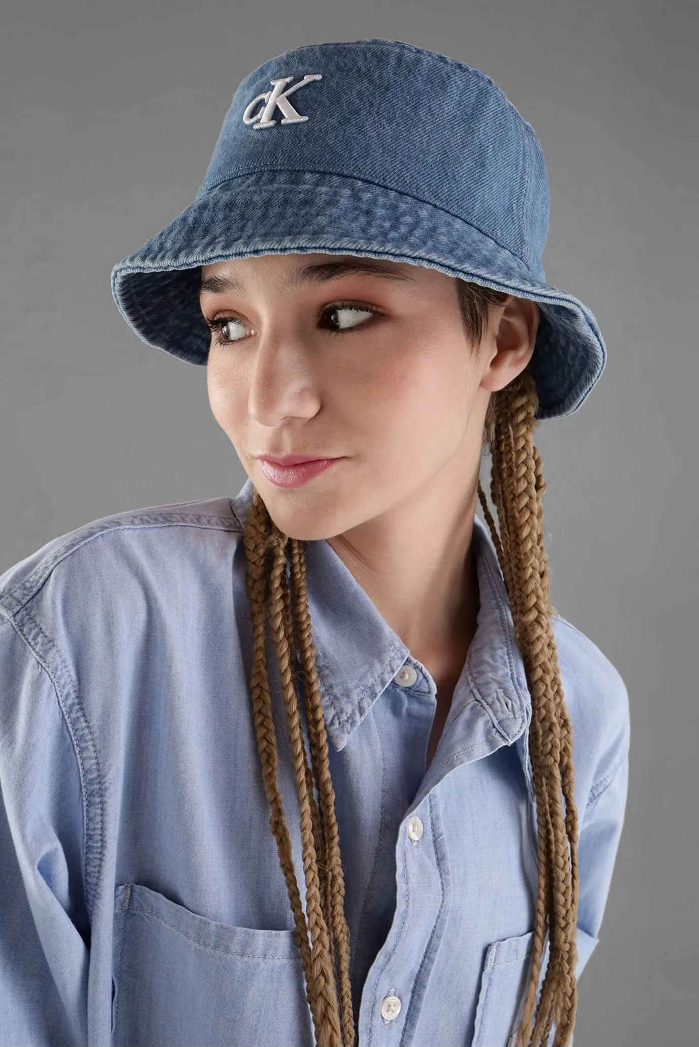Panamka BLOCK DENIM BUCKET HAT 2