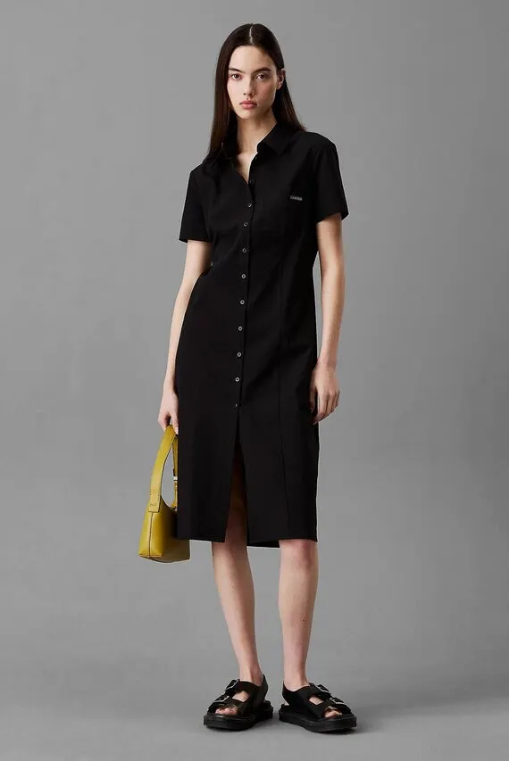 Koʻylak SEERSUCKER BUTTON DOWN DAY DRESS Calvin Klein Jeans