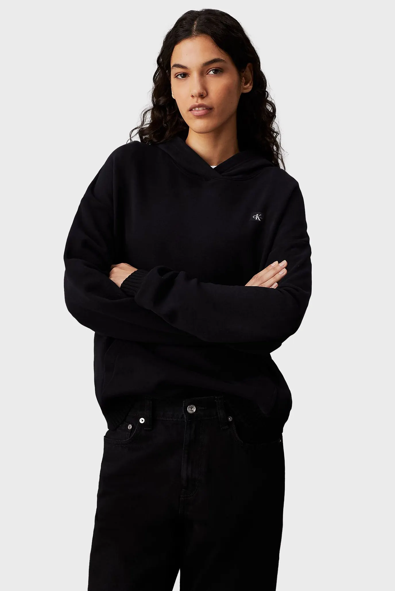 Hudi WOVEN LABEL PEACHED HOODIE 1