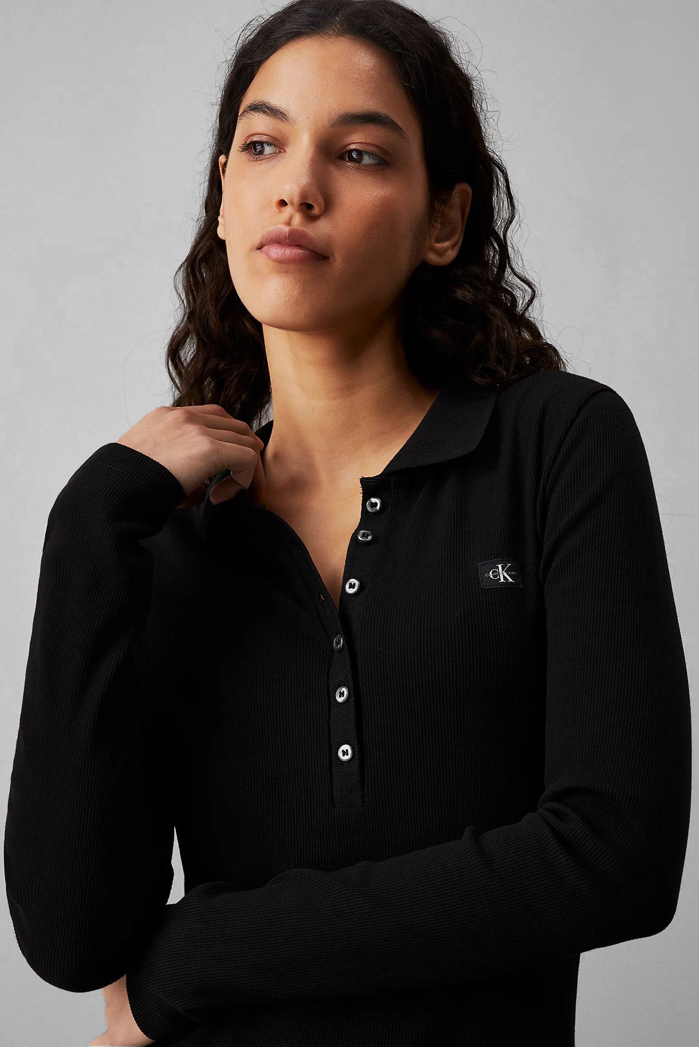 Платье WOVEN LABEL RIB POLO LS DRESSCalvin Klein Jeans Платье WOVEN LABEL RIB POLO LS DRESS 4