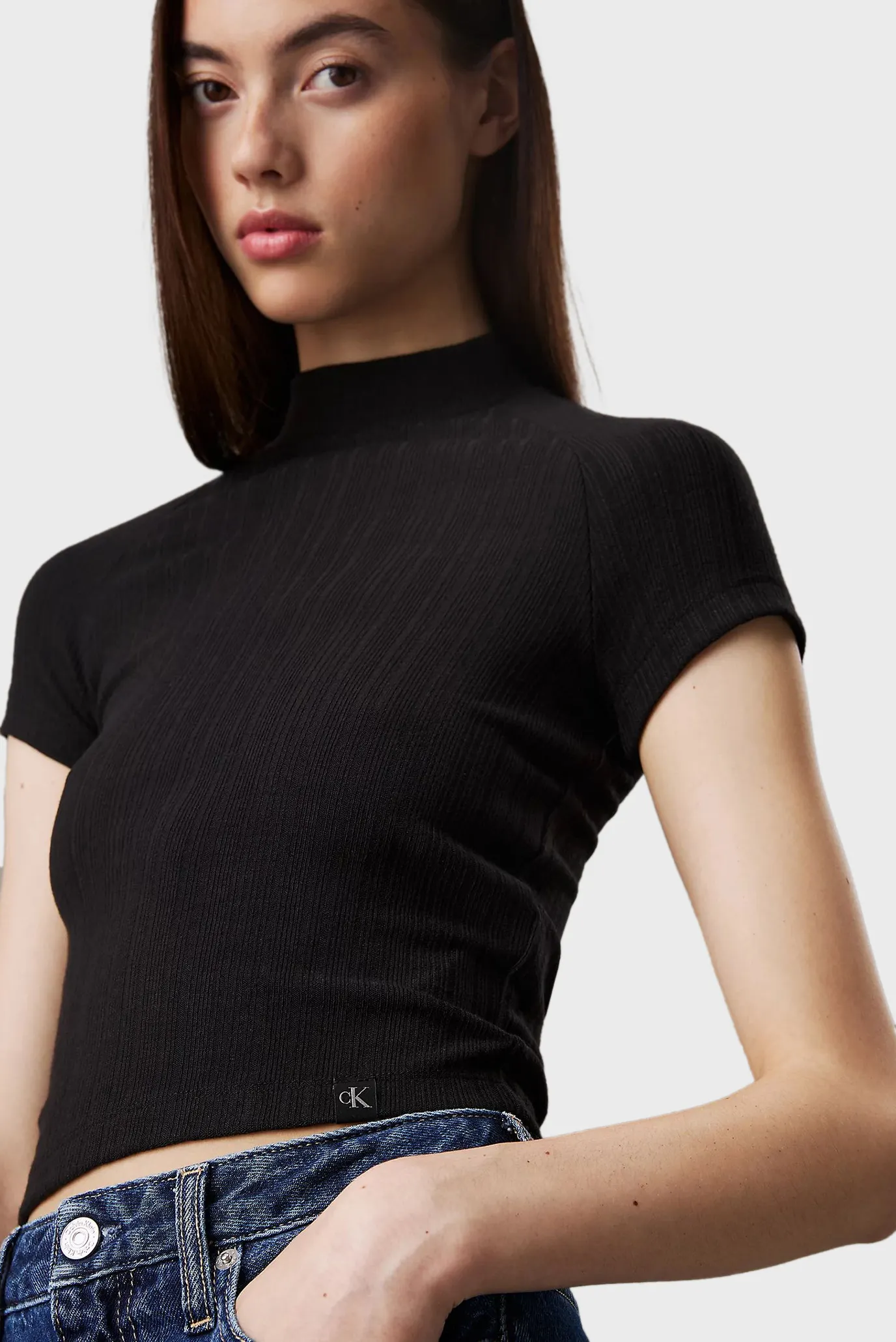 Futbolka WARM TEXTURE RIB MOCKNECK TOP 4