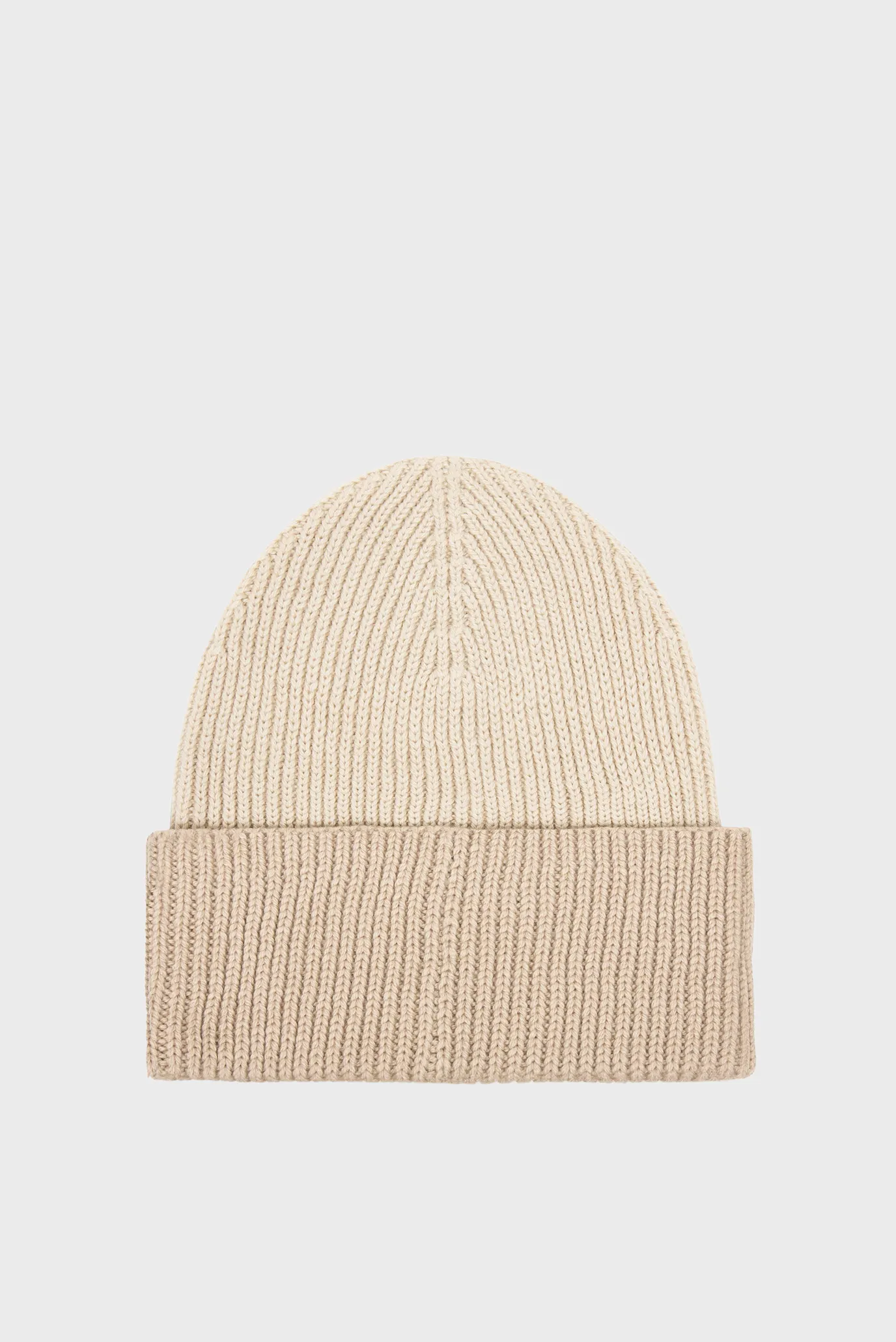 Shapka/PATCH WOOL CHUNKY RIB BEANIE 3