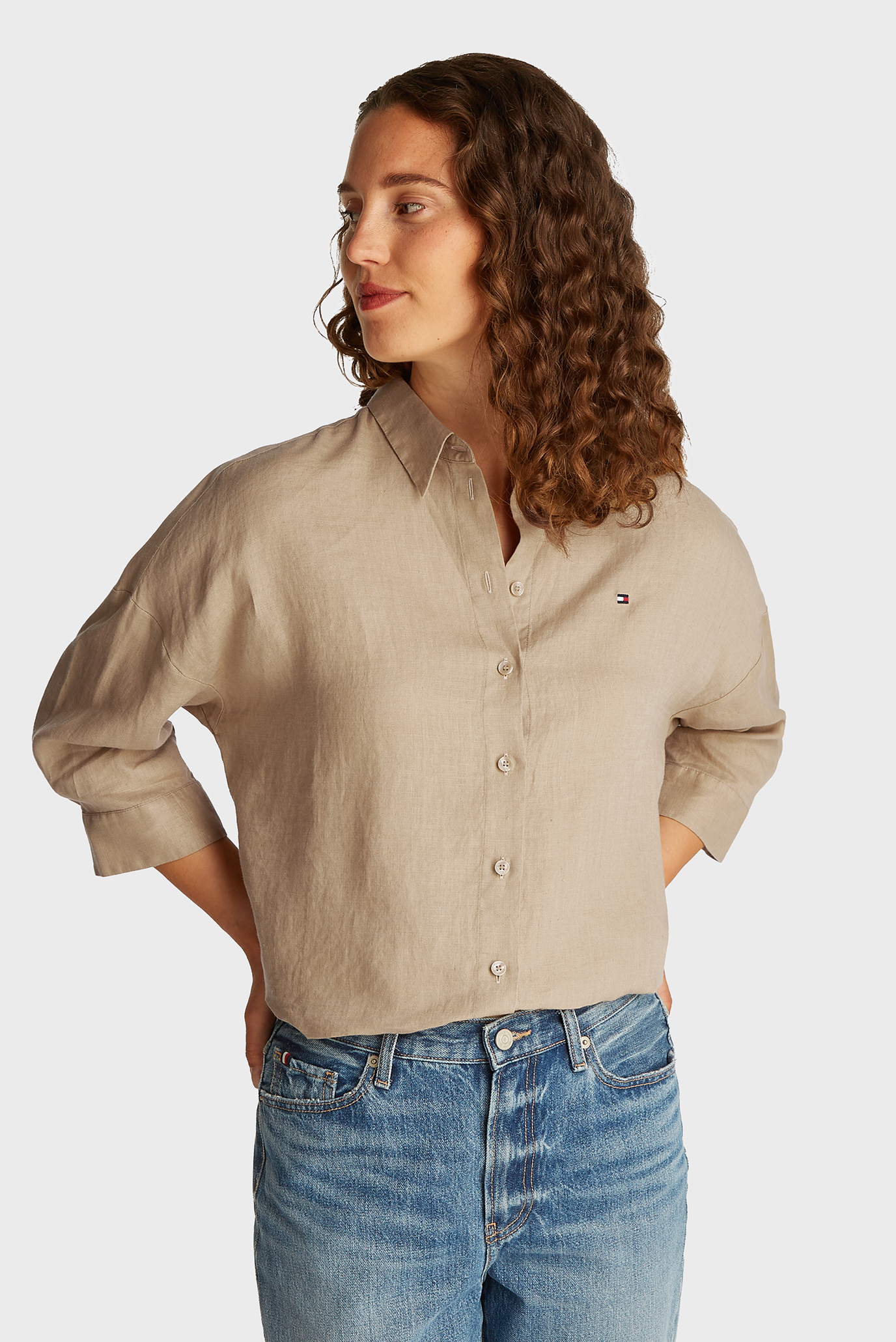 Yengi kalta ko'ylak ESS LINEN LOOSE 3-4 SLEEVE SHIRT 1