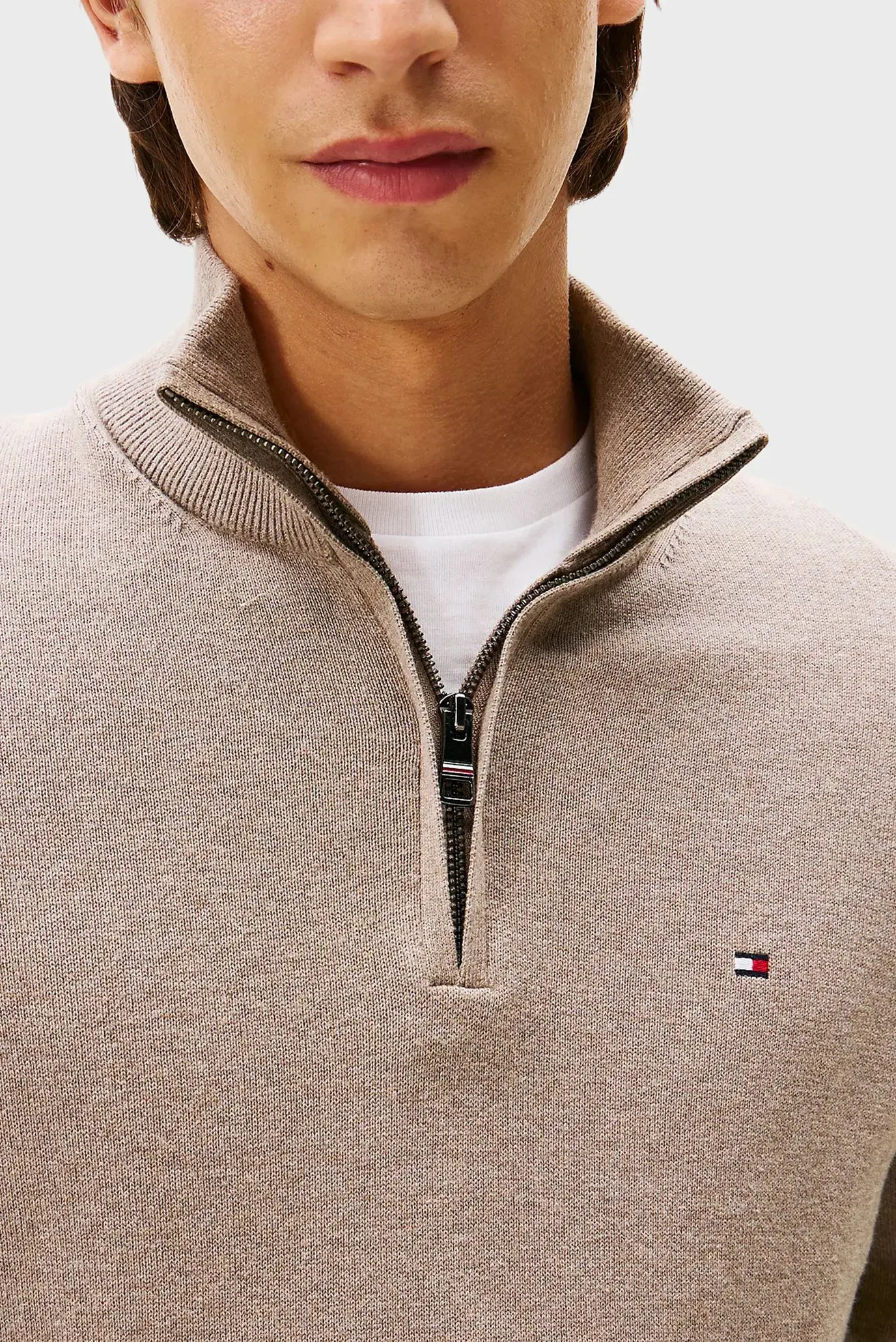 Golf/PIMA ORG CTN CASHMERE ZIP MOCK 4