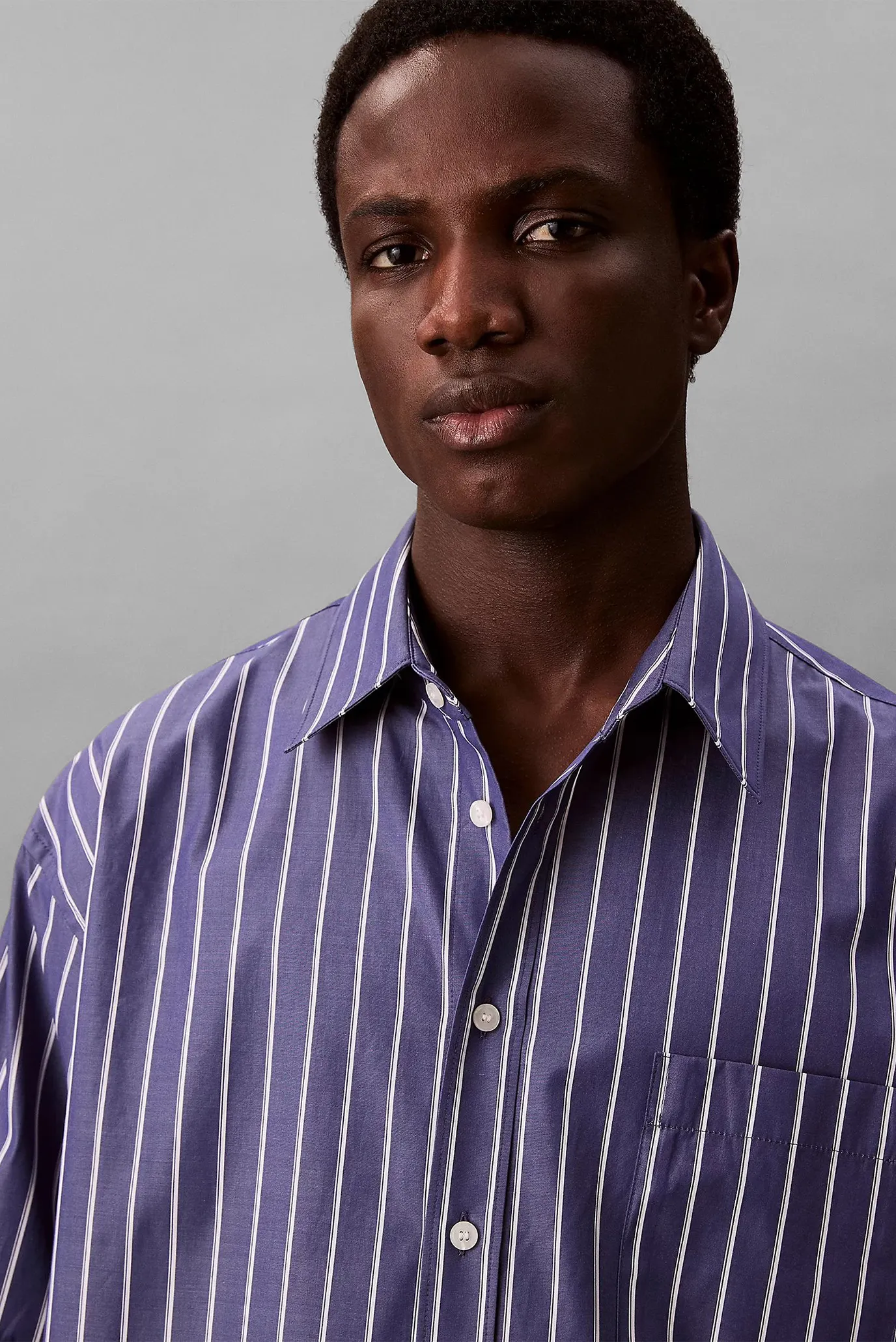 Ko'ylak LS OVERSIZED STRIPE COTTON SHIRT 5