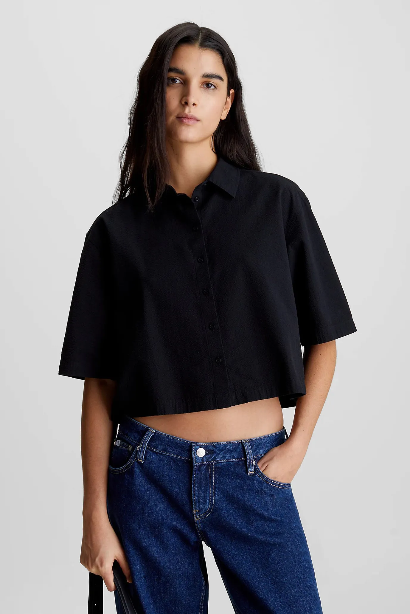 Yengi kalta ko'ylak BACK DETAIL SEERSUCKER SHIRT 1