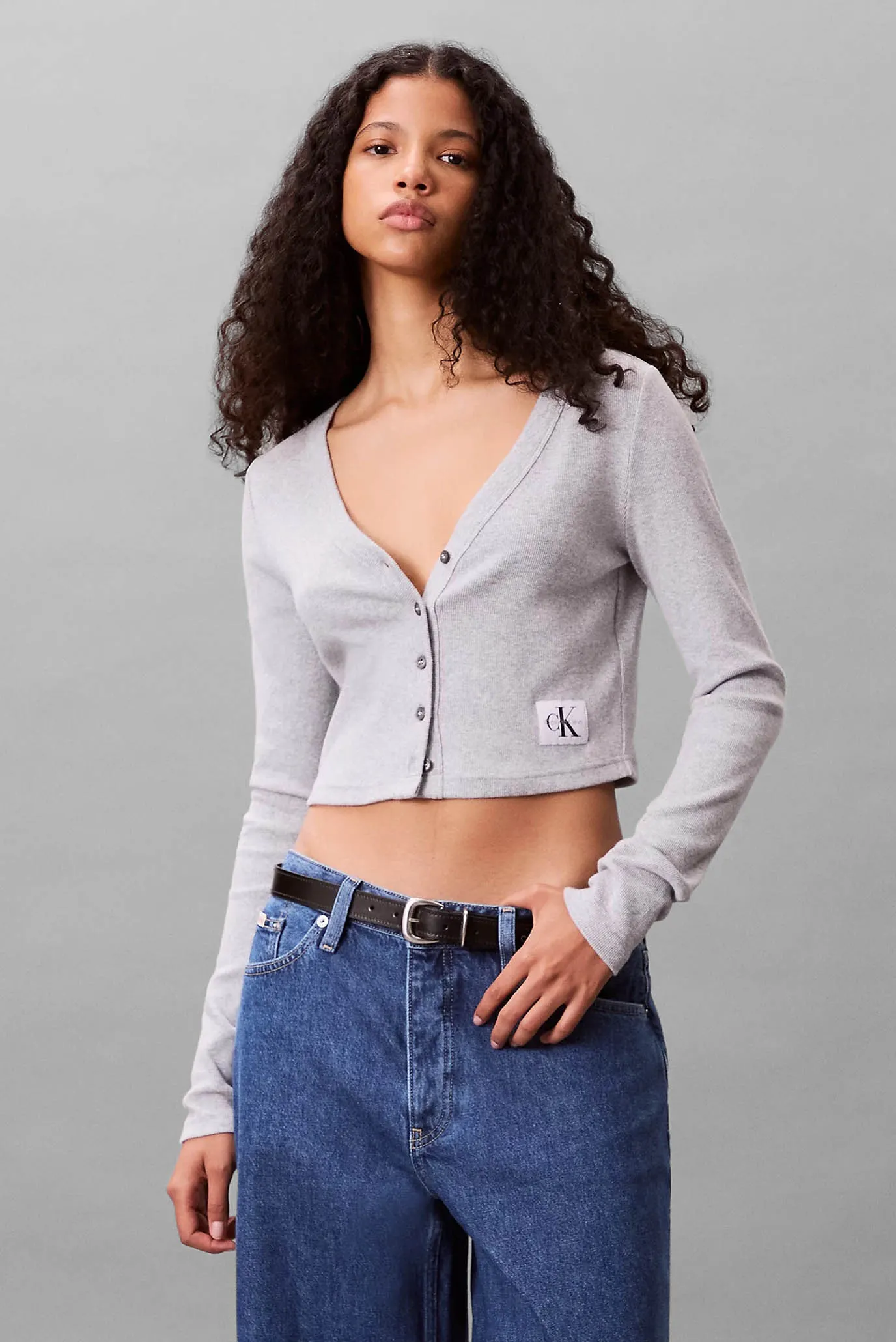 Топ/LS WOVEN LABEL 2X2 COTTON RIB CA 5