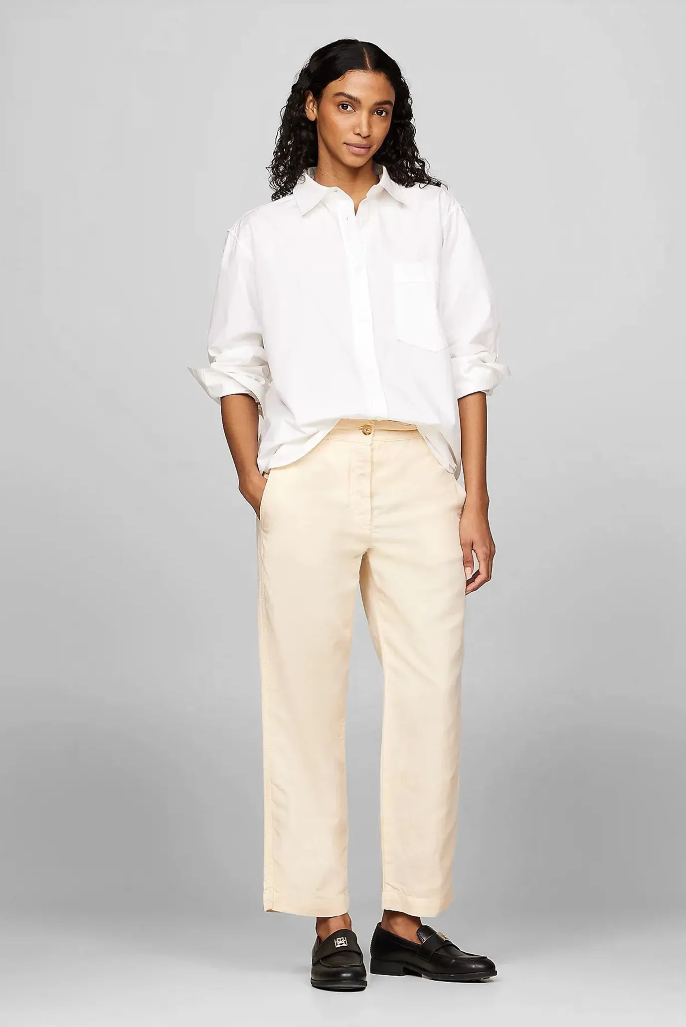 Ishton COTTON LINEN SLIM STRAIGHT PANT 2