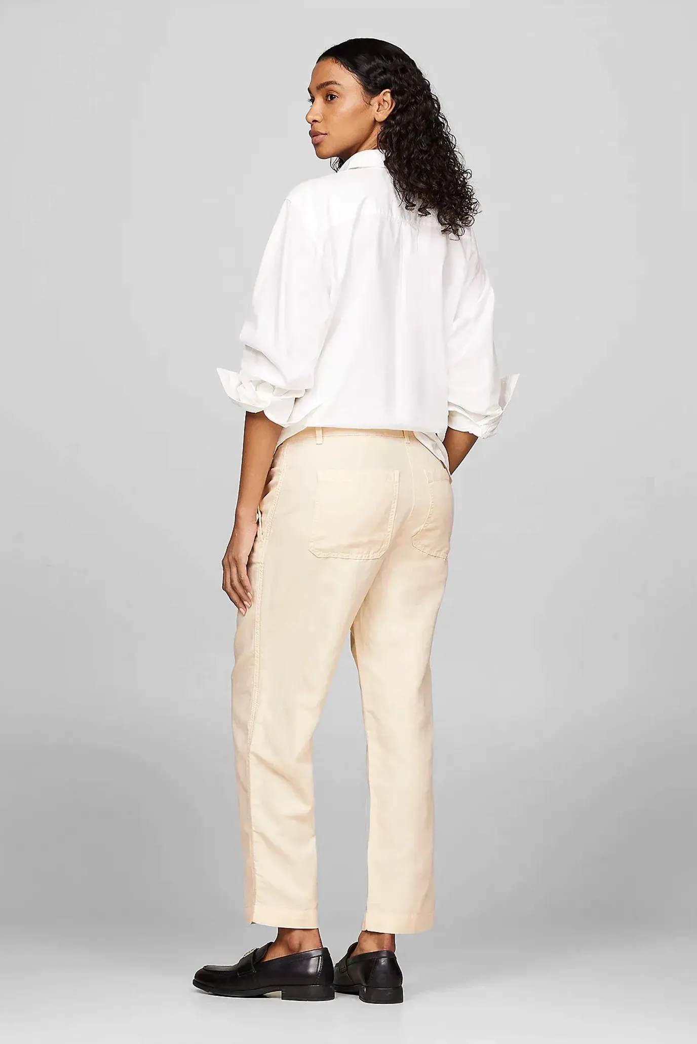 Ishton COTTON LINEN SLIM STRAIGHT PANT 3