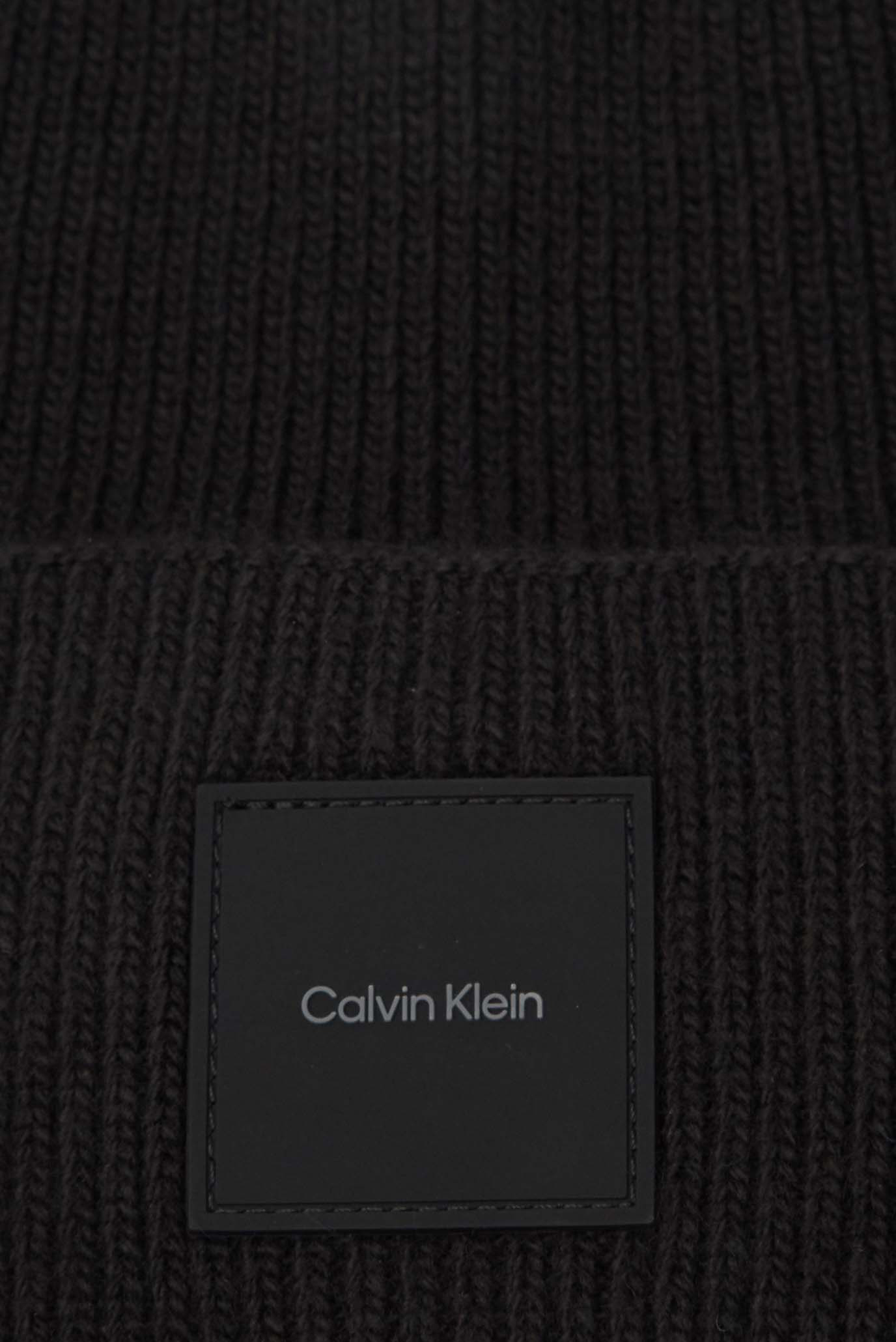 Shapka COTTON WOOL FINE RIB BEANIECalvin Klein Shapka COTTON WOOL FINE RIB BEANIE 4