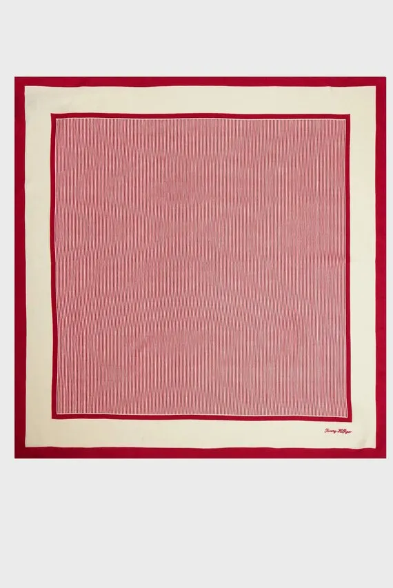 Шарф/TH ELEVATED FLAG SILK SQUARE Tommy Hilfiger
