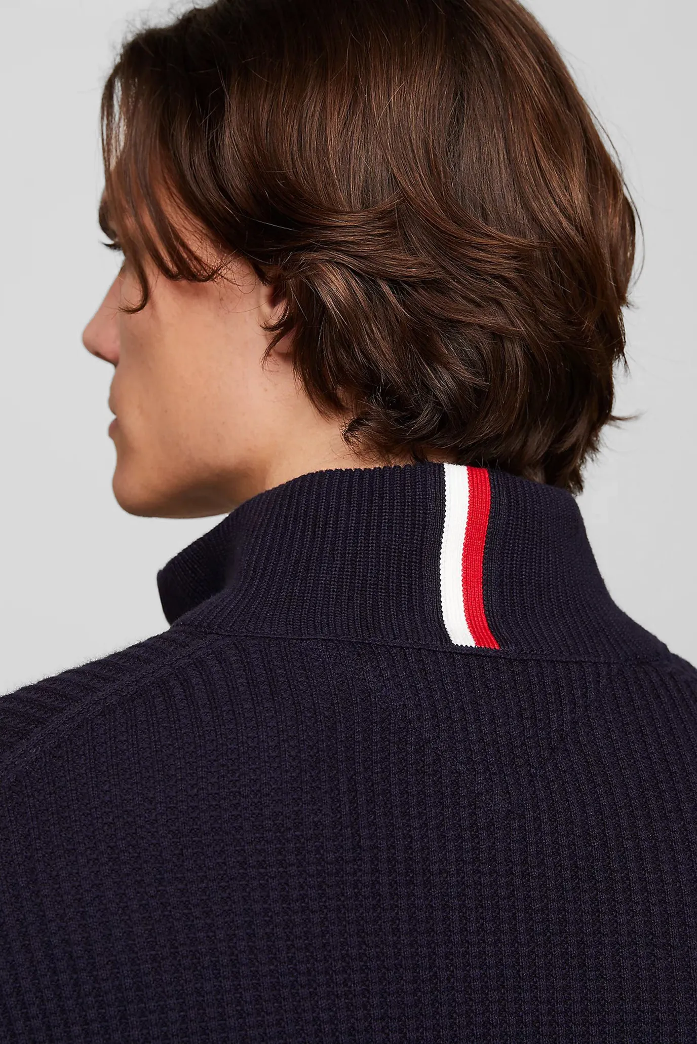 Sviter HILFIGER GRAPHIC WAFFLE ZIP MOCK 5