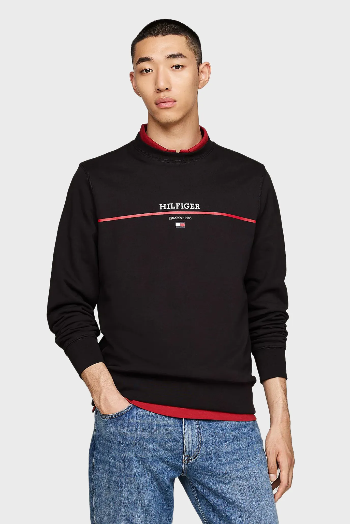 Svitshot HILFIGER STRIPE TERRY SWEATSHIRT 1