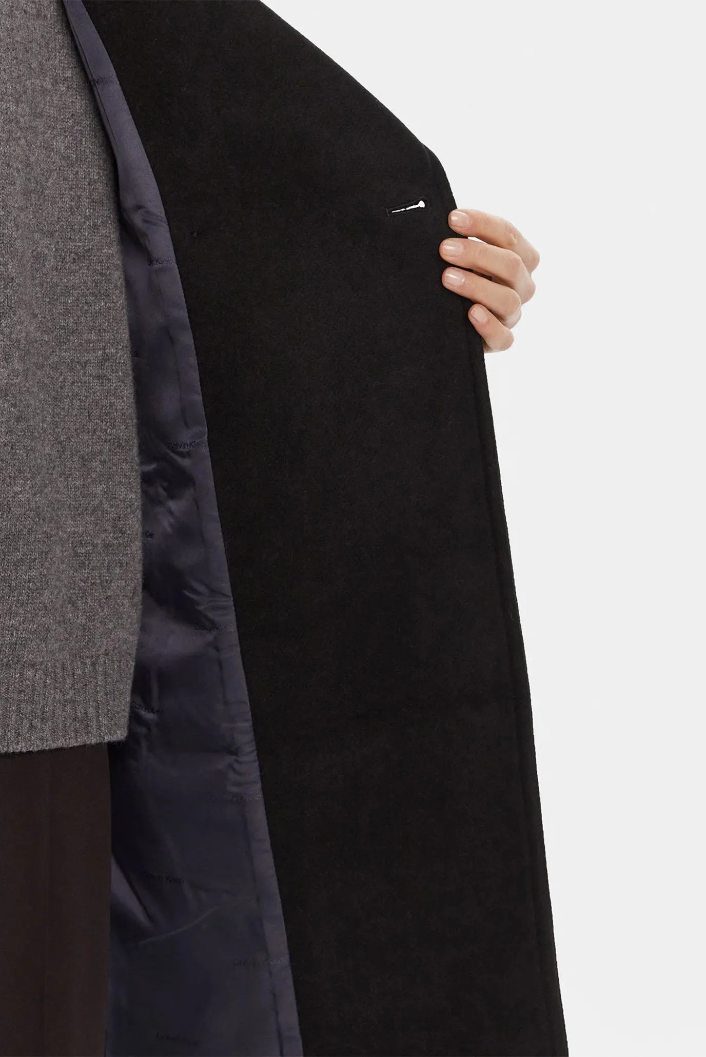 Palto FUNNEL NECK KNEE LENGTH WOOL COA 7