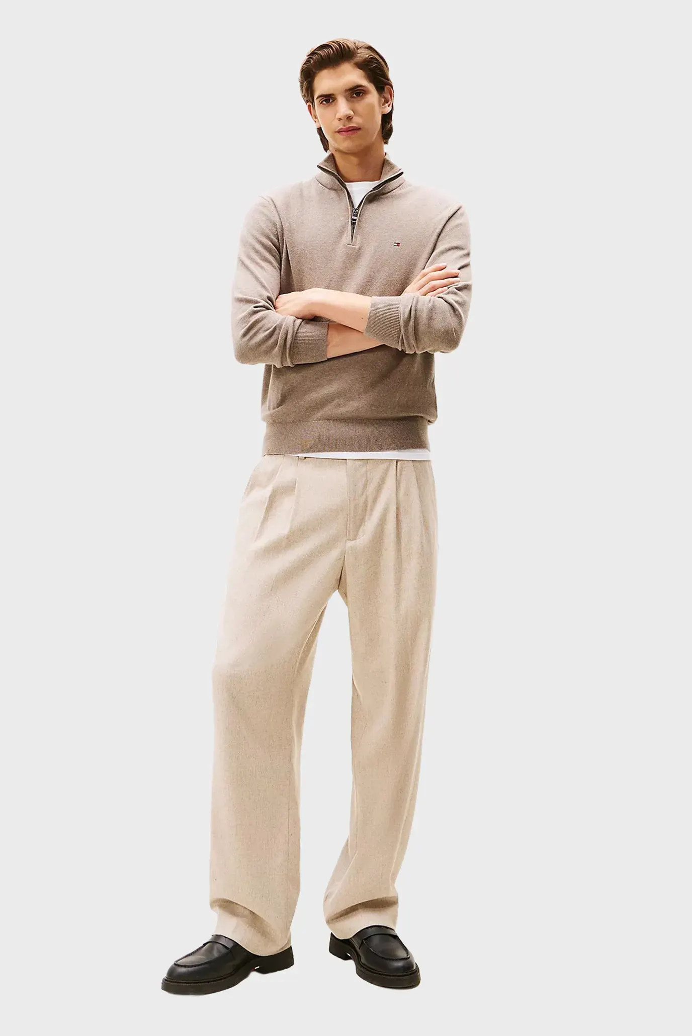 Golf/PIMA ORG CTN CASHMERE ZIP MOCK 2