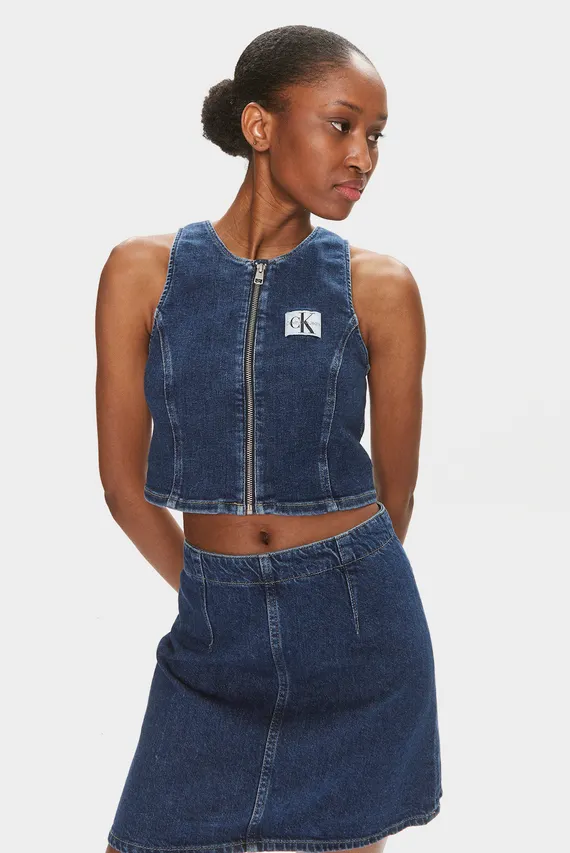 Mayka ZIP CROP TOP Calvin Klein Jeans