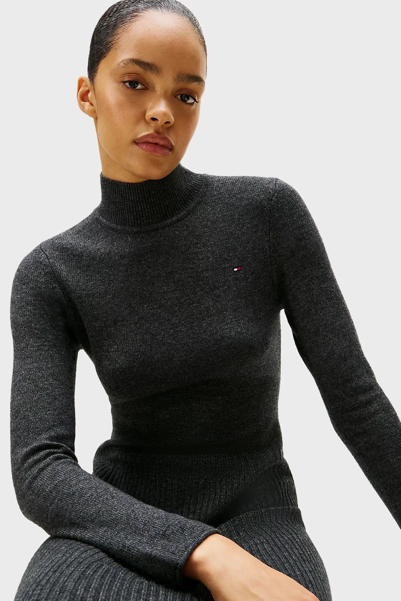 Koʻylak SOFT WOOL LS MOCK-NK SWT DRESS 3