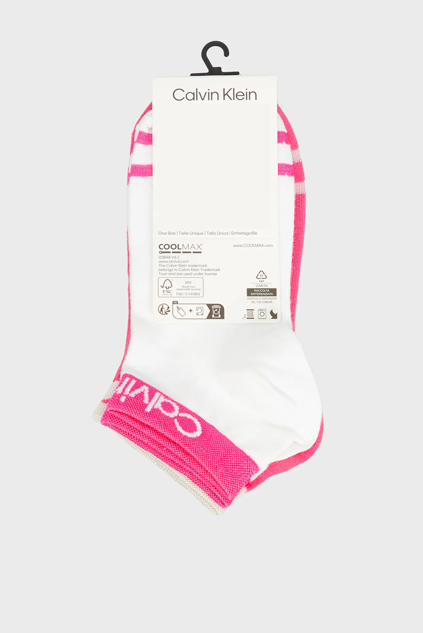 Носки CK WOMEN QUARTER 2P LOGO WELT 3