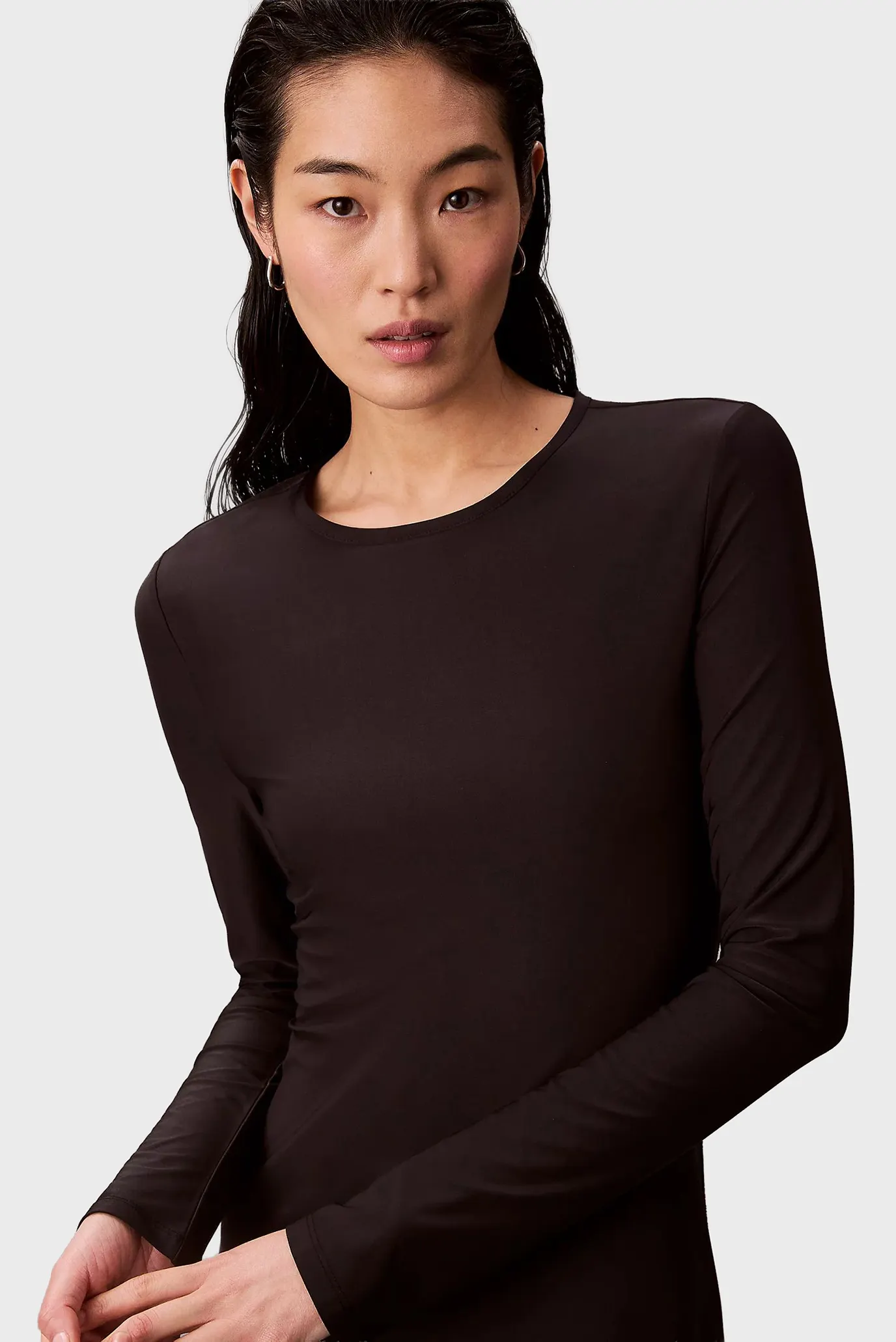 Koʻylak LS CREPE CUTOUT BACK MIDI DRESS 3