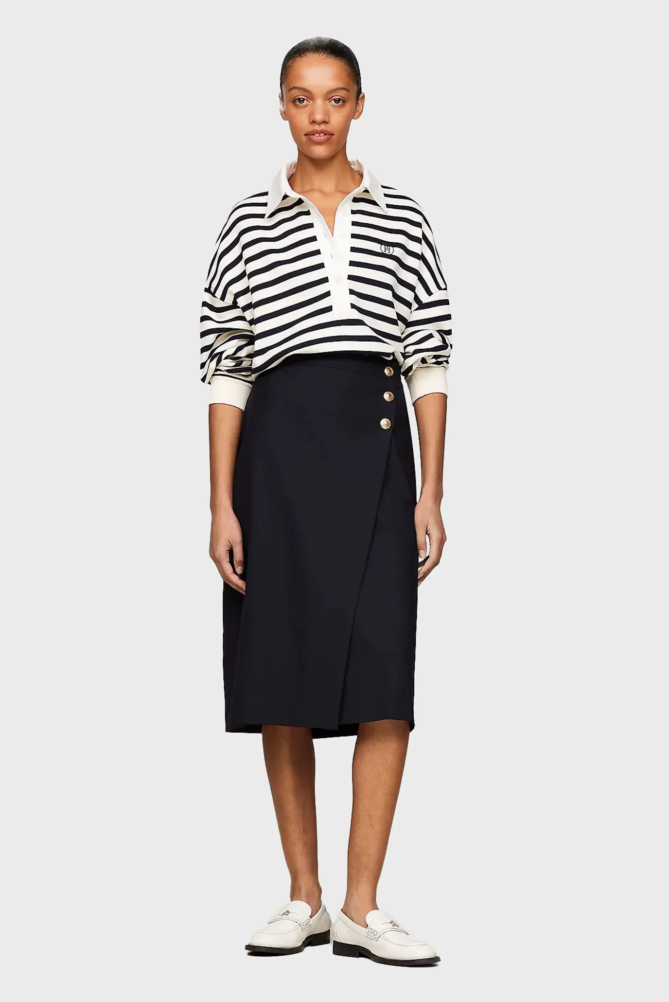 Юбка GOLD BUTTON MIDI SKIRT 2