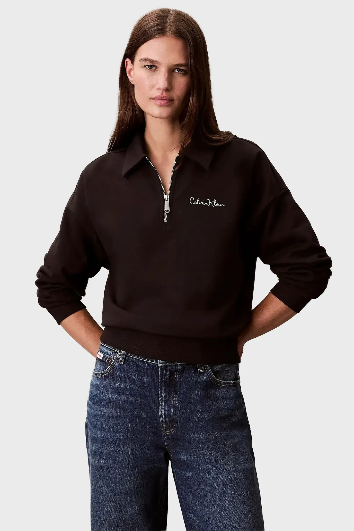 Реглан/LS FRENCH TERRY GRAPHIC QZ SWEAT 1