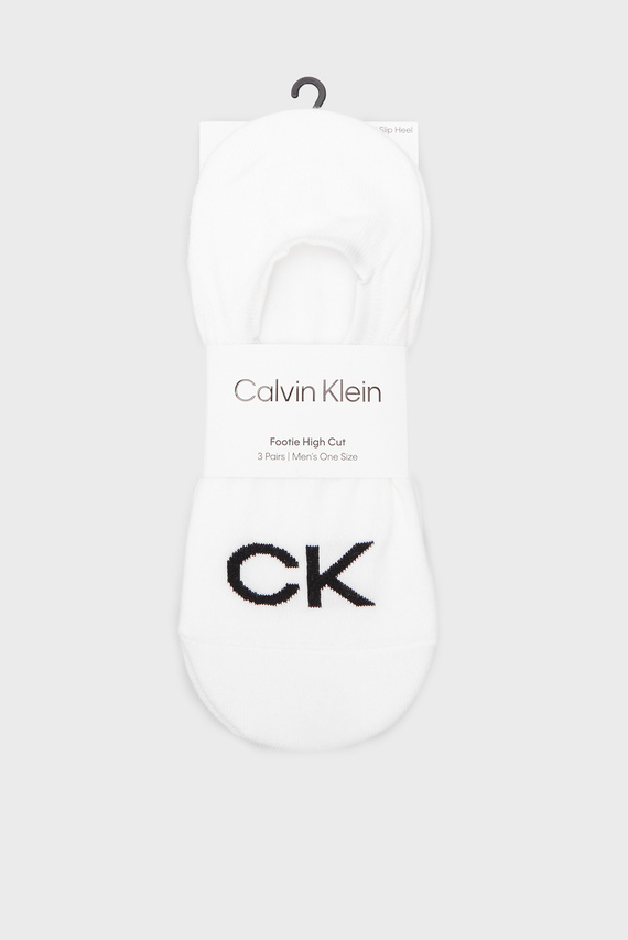 Kalta paypoq CK MEN FOOTIE HIGH CUT 3P LOGO Calvin Klein