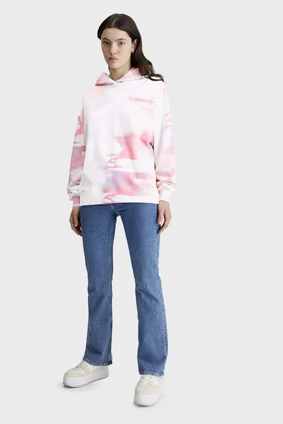 Hudi DIFFUSED AOP OVERSIZED HOODIE Calvin Klein Jeans